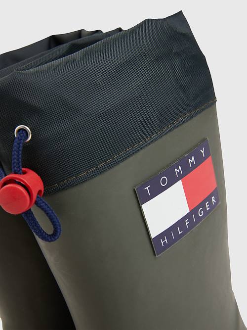 Tommy Hilfiger Flag Toggle Rain Dekleta Škornji Zelena | TH843GOP