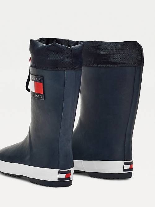 Tommy Hilfiger Flag Toggle Rain Fantje Škornji Modra | TH428MIV