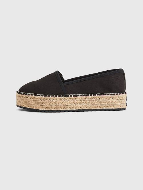 Tommy Hilfiger Flatform Espadrilles Ženske Loafers Črna | TH651XCB