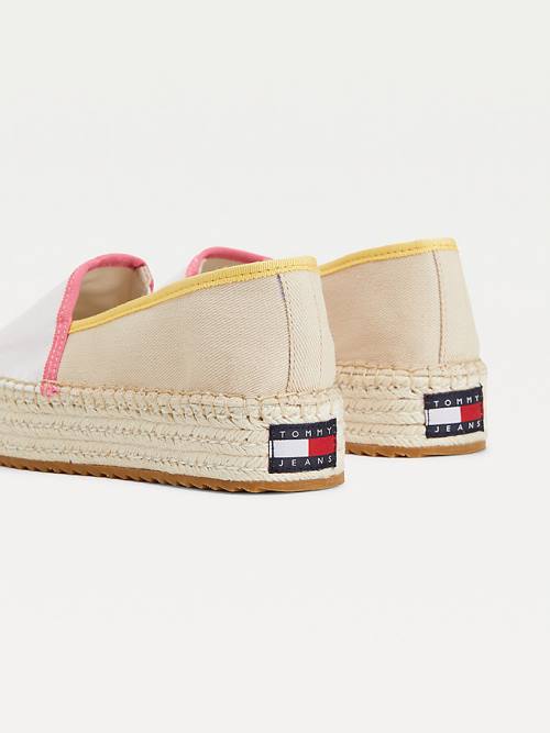 Tommy Hilfiger Flatform Espadrilles Ženske Loafers Bež | TH860QMD