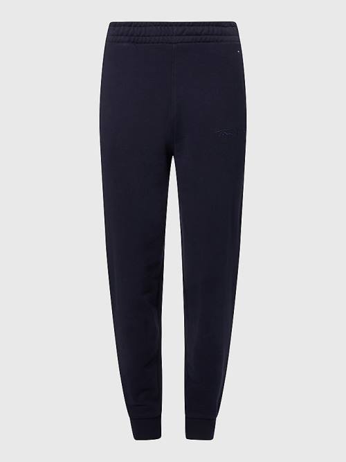 Tommy Hilfiger Fleece Cuffed Leg Joggers Ženske Hlače Modra | TH342PQA