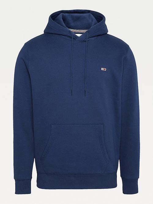 Tommy Hilfiger Fleece Flag Patch Moški Pulover s kapuco Modra | TH015SBO