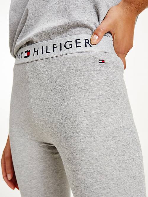 Tommy Hilfiger Full Length Logo Ženske Pajkice Siva | TH309HZC