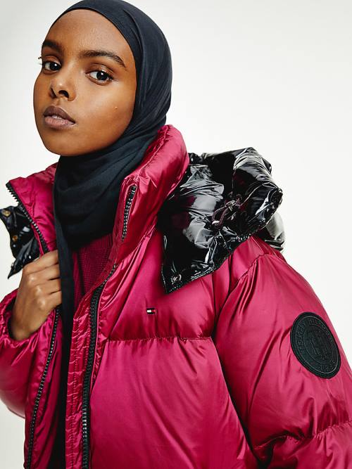 Tommy Hilfiger Gloss Matte Down Puffer Ženske Jakne Vijolična | TH157HYQ