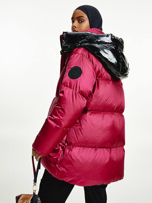 Tommy Hilfiger Gloss Matte Down Puffer Ženske Jakne Vijolična | TH157HYQ