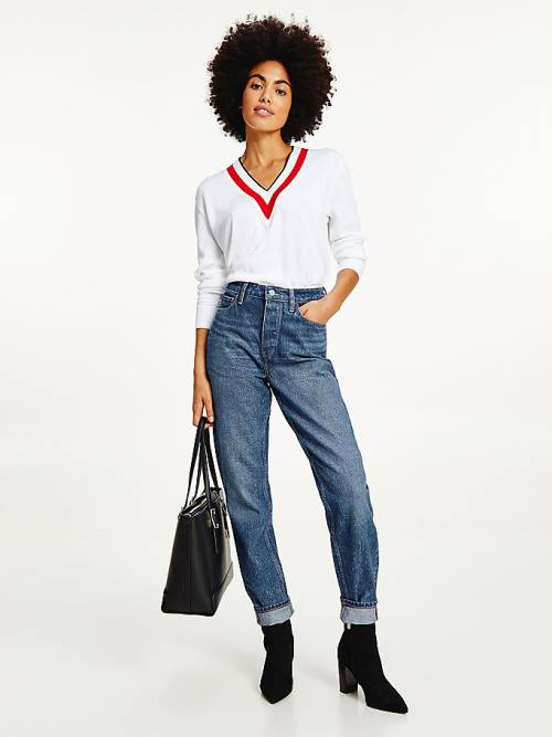 Tommy Hilfiger Gramercy High Rise Tapered Mom Ženske Kavbojke Denim | TH529HYK