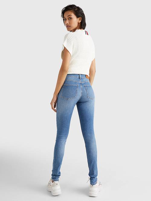 Tommy Hilfiger Harlem High Rise Super Skinny TH Flex Ženske Kavbojke Denim | TH917GAM