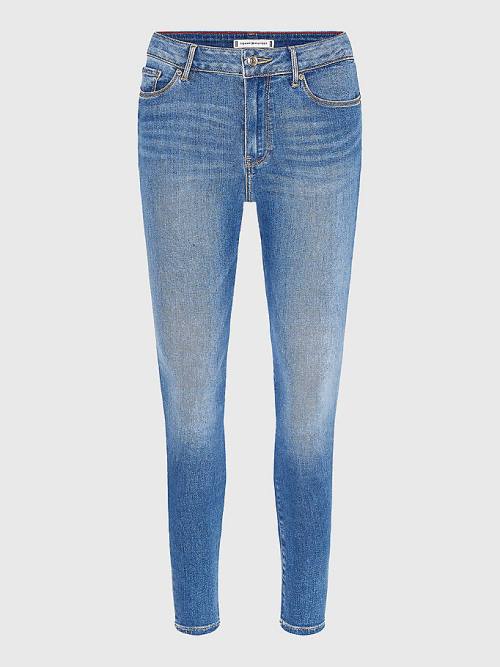 Tommy Hilfiger Harlem High Rise Super Skinny TH Flex Ženske Kavbojke Denim | TH917GAM