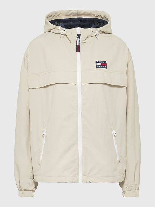 Tommy Hilfiger Hooded Chicago Windbreaker Ženske Jakne Bež | TH365WKU