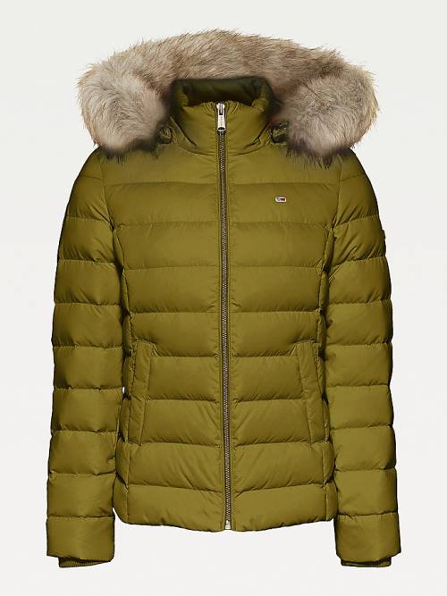 Tommy Hilfiger Hooded Down Ženske Jakne Zelena | TH594SNF