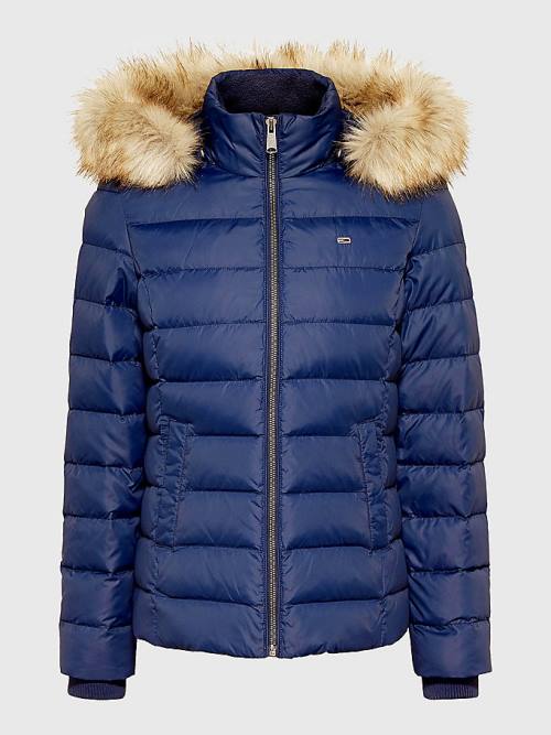 Tommy Hilfiger Hooded Down Ženske Jakne Modra | TH720UBT