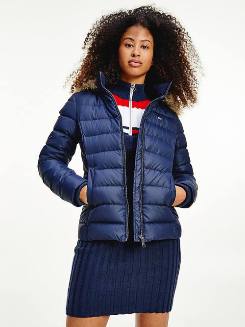 Tommy Hilfiger Hooded Down Ženske Jakne Modra | TH720UBT