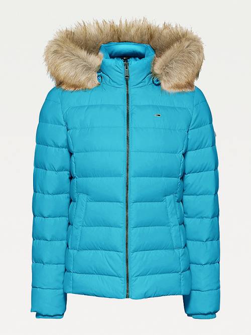 Tommy Hilfiger Hooded Down Ženske Jakne Modra | TH824SCH