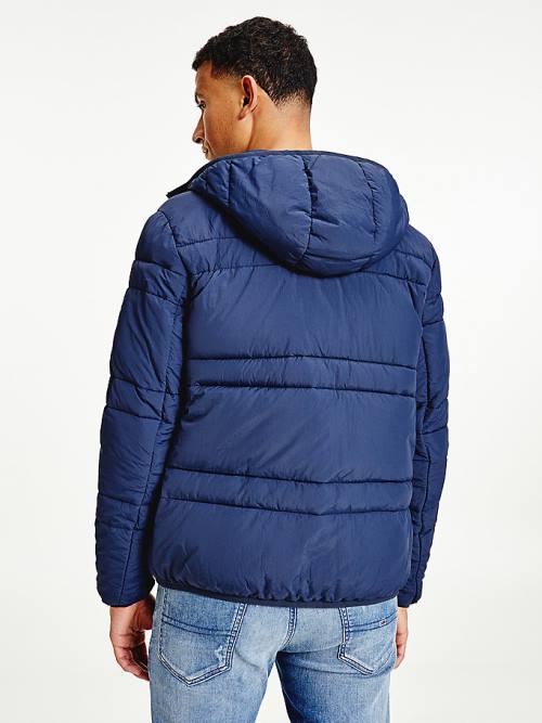 Tommy Hilfiger Hooded Quilted Puffer Moški Jakne Modra | TH102ZYR