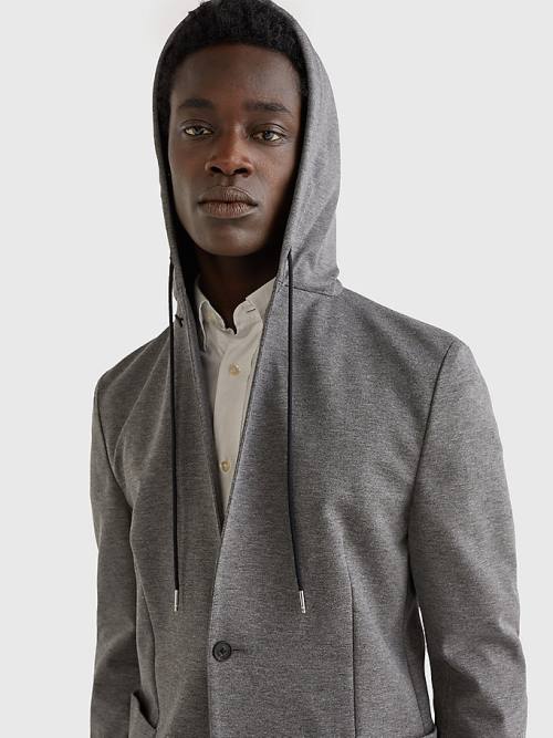 Tommy Hilfiger Hooded Unconstructed Moški Suknjič Siva | TH638LZS