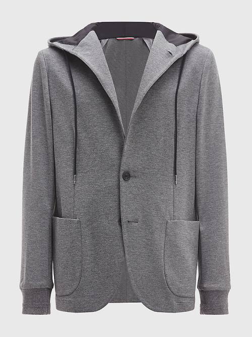 Tommy Hilfiger Hooded Unconstructed Moški Suknjič Siva | TH638LZS