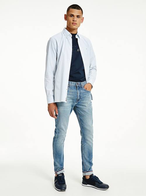 Tommy Hilfiger Houston Tapered Faded Moški Kavbojke Denim | TH821BYN