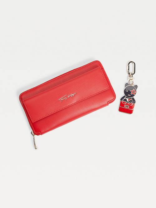 Tommy Hilfiger Iconic Key Fob Gift Set Ženske Denarnice Rdeča | TH137HGJ