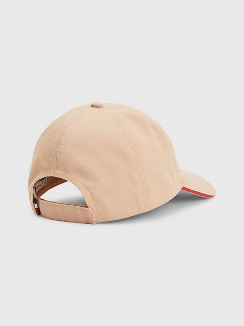 Tommy Hilfiger Iconic Signature Logo Cap Ženske Kapa Bež | TH067SQU