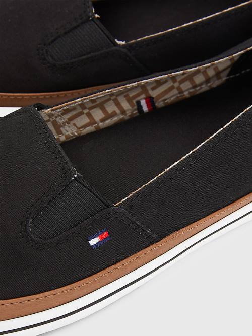 Tommy Hilfiger Iconic Slip-On Ženske Superge Črna | TH480IMT