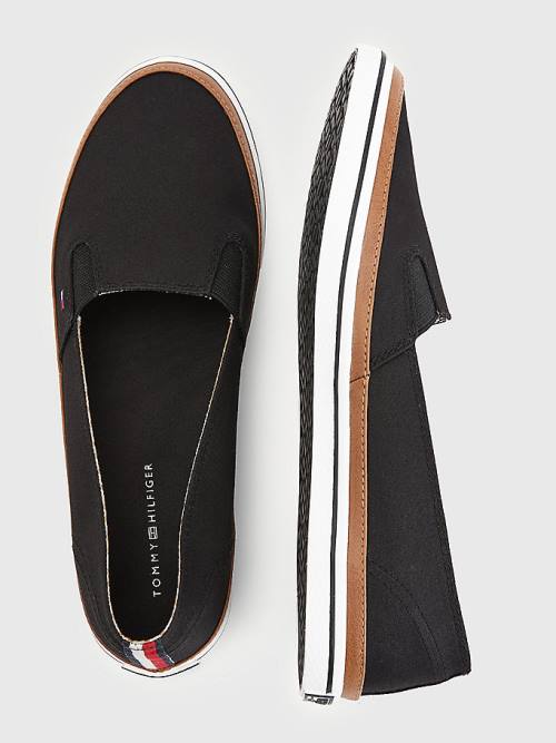 Tommy Hilfiger Iconic Slip-On Ženske Superge Črna | TH480IMT