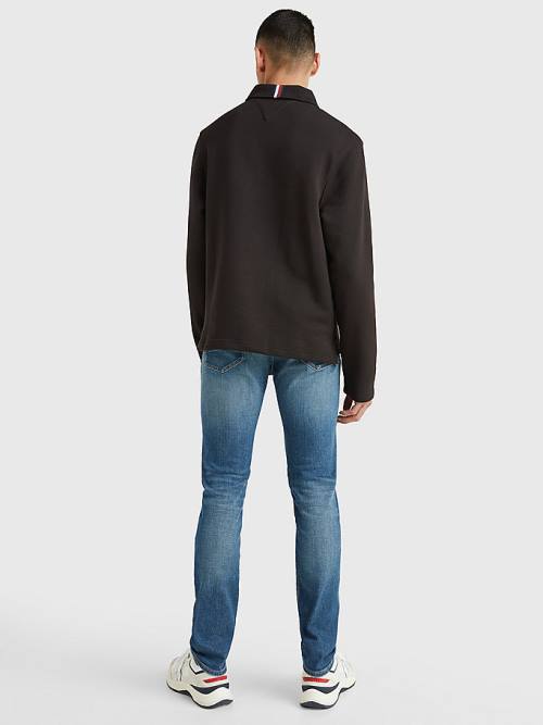 Tommy Hilfiger Icons Mock Turtleneck Relaxed Fit Moški Pulover Črna | TH273RGI