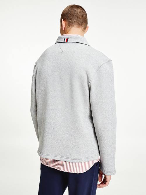 Tommy Hilfiger Icons Mock Turtleneck Relaxed Fit Moški Pulover Siva | TH415UKB