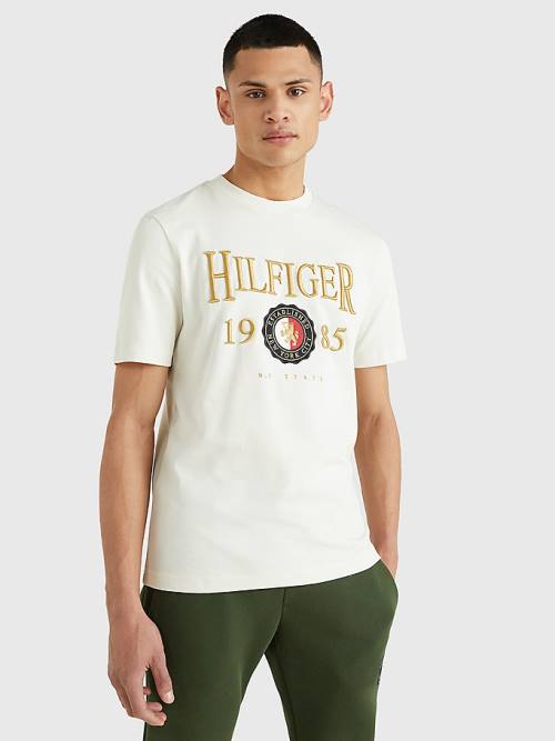 Tommy Hilfiger Icons Relaxed Fit Moški Majice Bela | TH251YRL