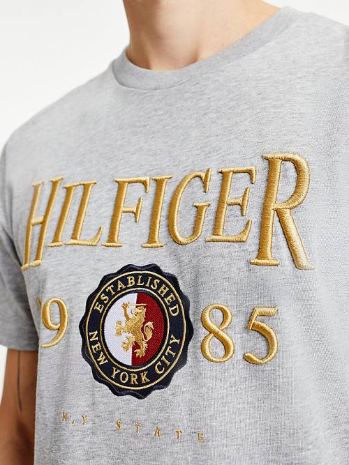 Tommy Hilfiger Icons Relaxed Fit Moški Majice Siva | TH457HNP