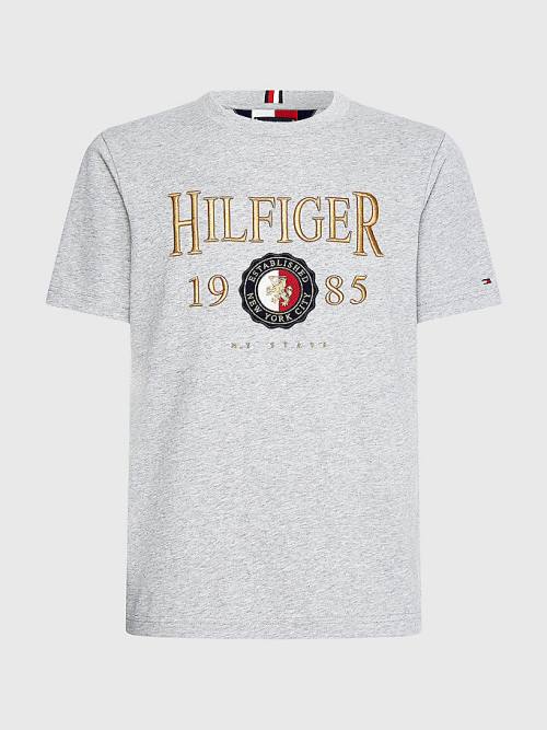 Tommy Hilfiger Icons Relaxed Fit Moški Majice Siva | TH457HNP