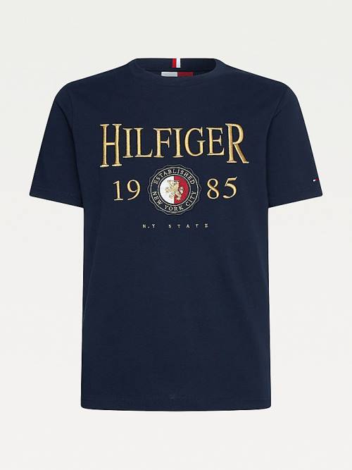 Tommy Hilfiger Icons Relaxed Fit Moški Majice Modra | TH476GPA