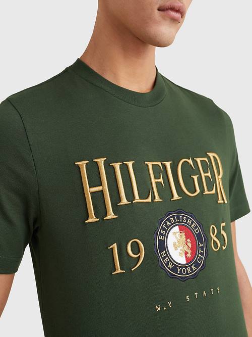 Tommy Hilfiger Icons Relaxed Fit Moški Majice Zelena | TH652ZSR