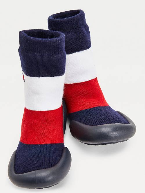 Tommy Hilfiger Knitted Signature Slipper Sock Fantje Škornji Modra | TH186LDB