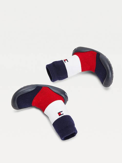 Tommy Hilfiger Knitted Signature Slipper Sock Fantje Škornji Modra | TH186LDB