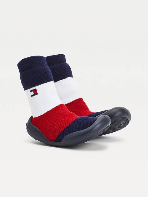 Tommy Hilfiger Knitted Signature Slipper Sock Fantje Škornji Modra | TH186LDB