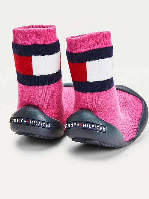 Tommy Hilfiger Knitted Slipper Dekleta Škornji Roza | TH936PSZ