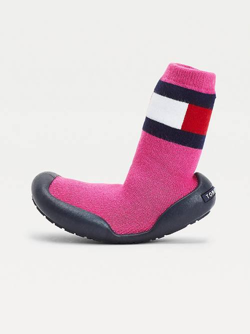 Tommy Hilfiger Knitted Slipper Dekleta Škornji Roza | TH936PSZ