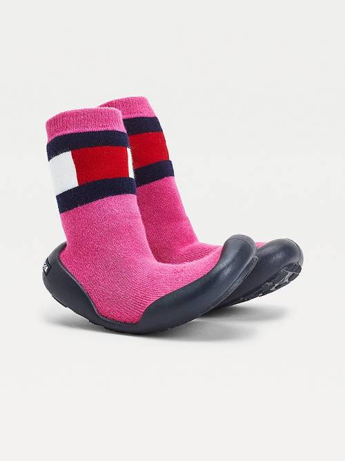 Tommy Hilfiger Knitted Slipper Dekleta Škornji Roza | TH936PSZ