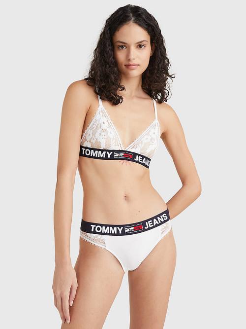 Tommy Hilfiger Lace Briefs Ženske Spodnje Perilo Bela | TH134SLY