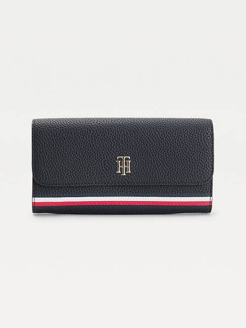 Tommy Hilfiger Large Signature Ženske Denarnice Modra | TH486LWO