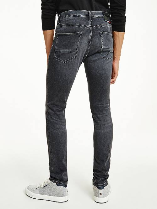 Tommy Hilfiger Layton Extra Slim Faded Black Moški Kavbojke Denim | TH076RHD