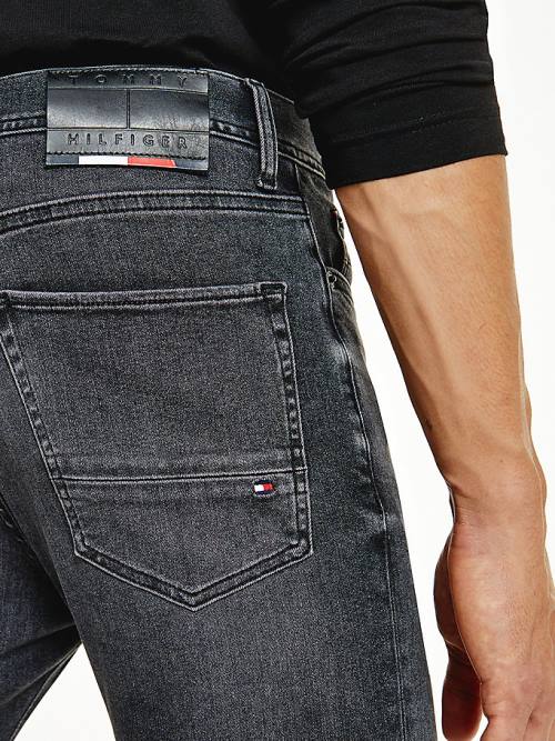 Tommy Hilfiger Layton Extra Slim Faded Black Moški Kavbojke Denim | TH076RHD