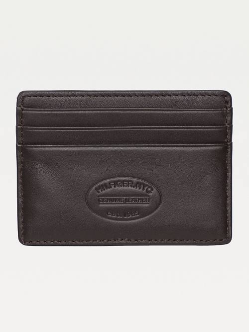 Tommy Hilfiger Leather Card Holder Moški Denarnice Rjav | TH512OZJ