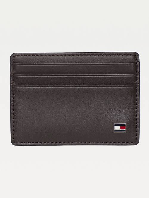 Tommy Hilfiger Leather Card Holder Moški Denarnice Rjav | TH512OZJ