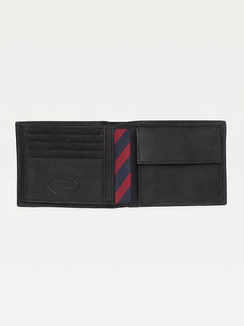 Tommy Hilfiger Leather Credit Card Moški Denarnice Črna | TH386KVG