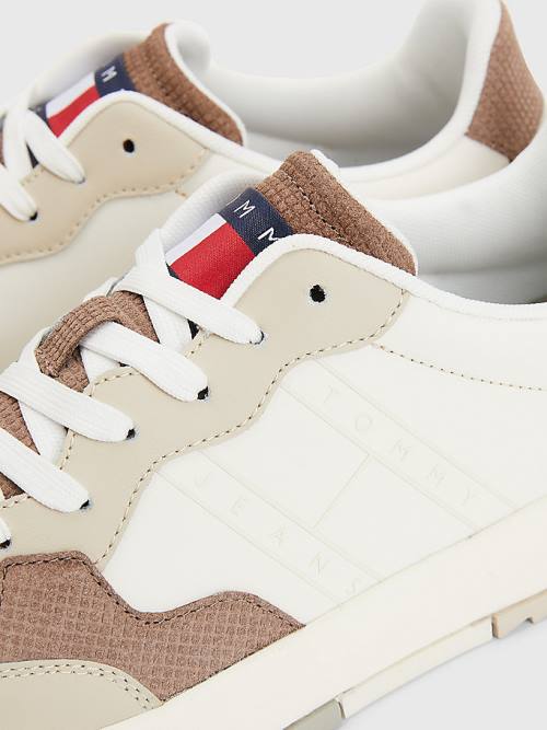 Tommy Hilfiger Leather Cupsole Moški Superge Bež | TH309YGV