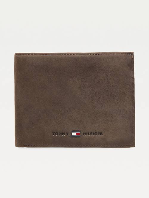 Tommy Hilfiger Leather Trifold Moški Denarnice Rjav | TH275FLK