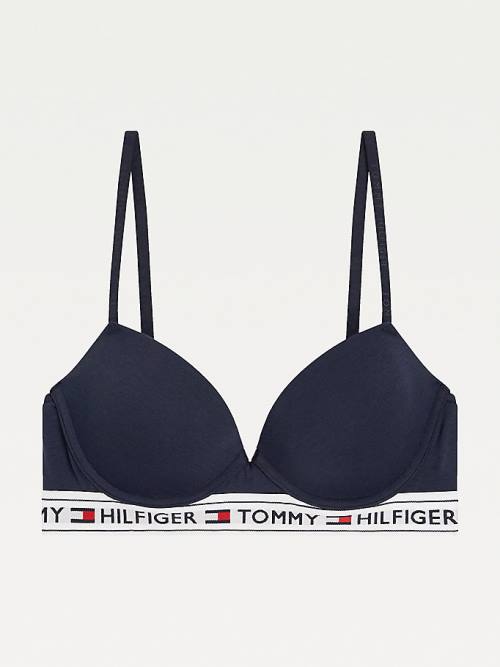 Tommy Hilfiger Logo Band Bra Ženske Spodnje Perilo Modra | TH910ATU