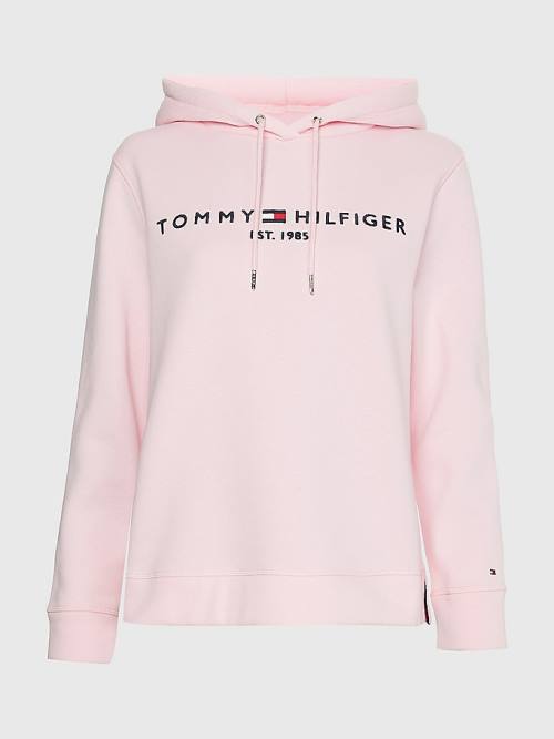 Tommy Hilfiger Logo Drawstring Regular Fit Ženske Pulover s kapuco Roza | TH015VDI