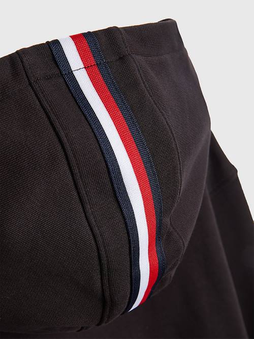 Tommy Hilfiger Logo Embroidery Fantje Pulover s kapuco Črna | TH347OUC